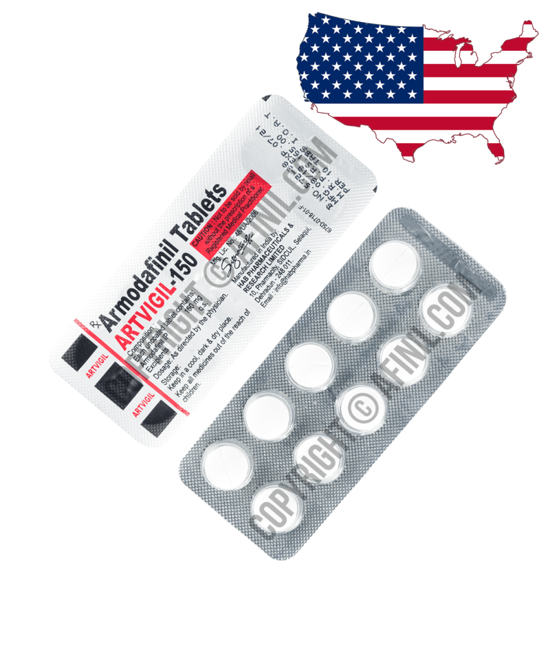 Generic Armodafinil Artvigil 150 MG with Domestic US Shipping & Local USPS Overnight Shipping